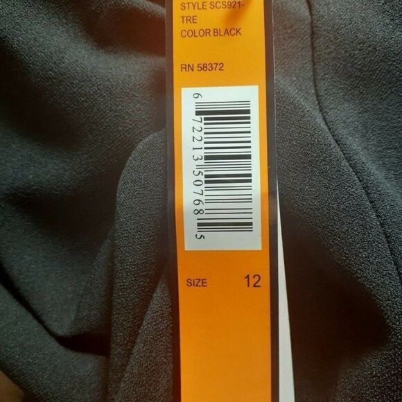 ILE New York Dress Black Sheath Fringe Sleeves 12 - Picture 9 of 12